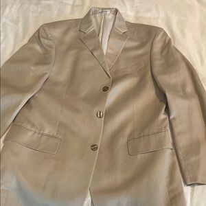 Geoffrey Beene Cream Linen Blazer